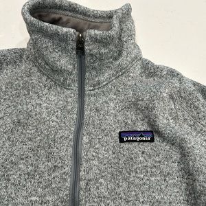 Patagonia Woman’s Better Sweater Quarter Zip Fleece, Size S, Birch White